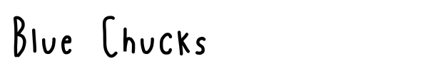 Blue Chucks font preview